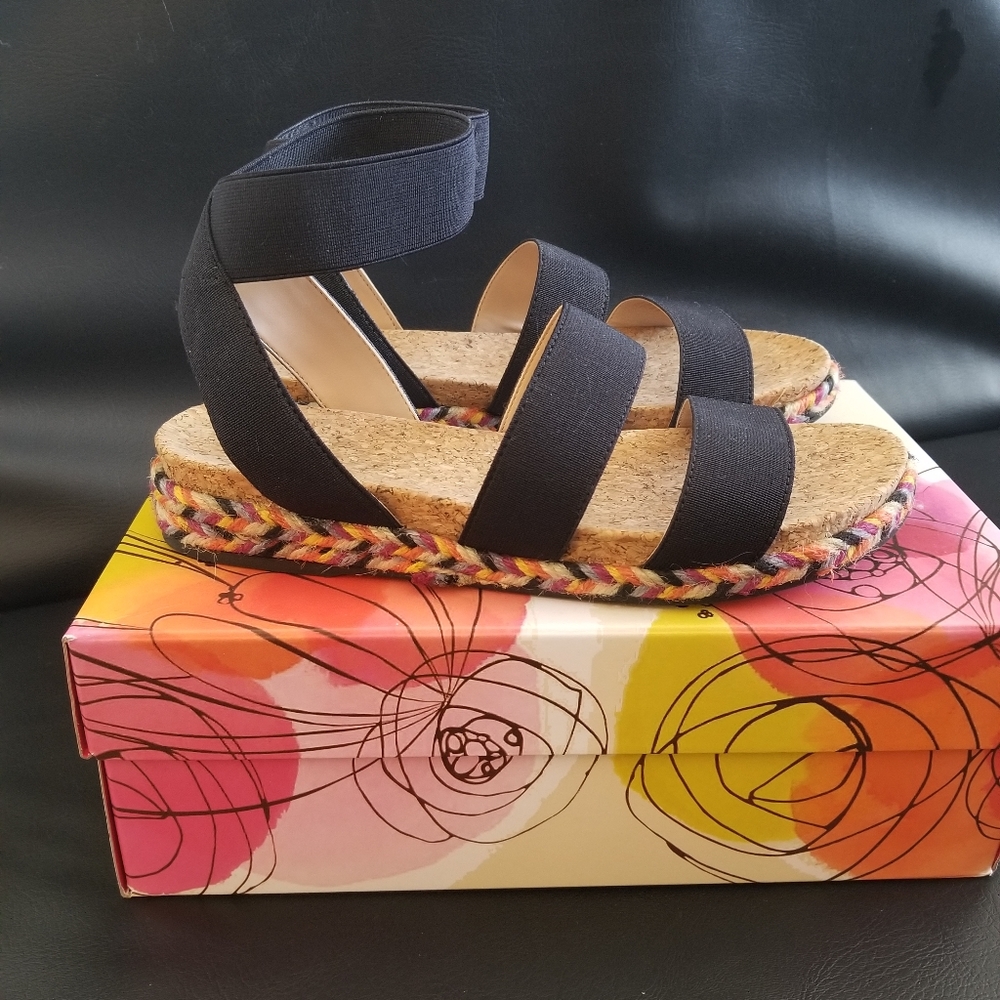 Black Elastic Sandal